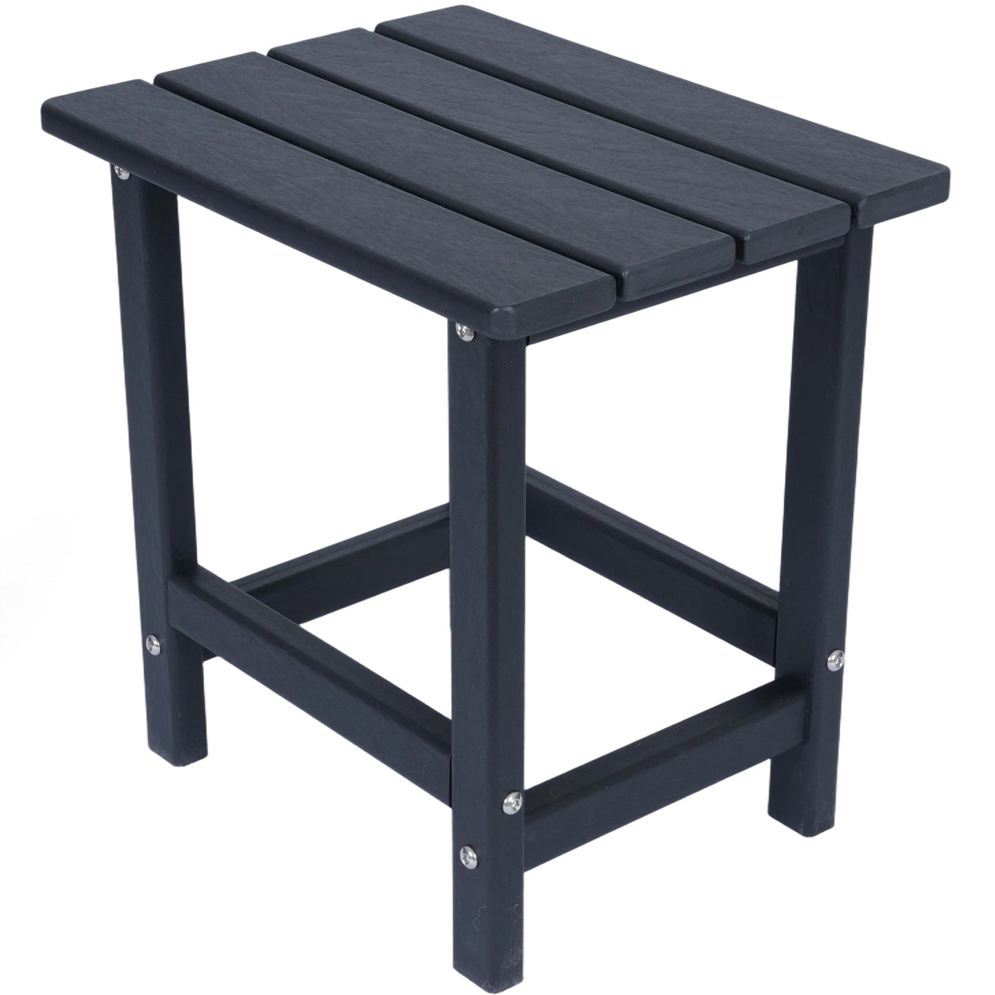 DELMANGO HDPE Outdoor Side Table - All Weather Performance Patio Side Table, Waterproof Small Outdoor End Table for Patio, Garden, Lawn, Pool, Balcony, Living Room Black