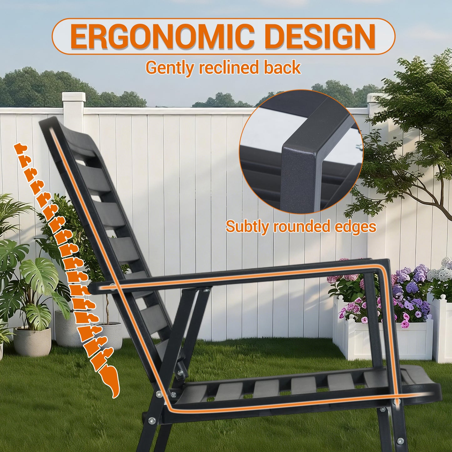 DELMANGO 3 Pieces Bistro Table and Chairs, Waterproof Patio Furniture Set, All-Weather Outdoor Table and Chairs, Balcony Furniture for Porch, Yard, Garden, Black