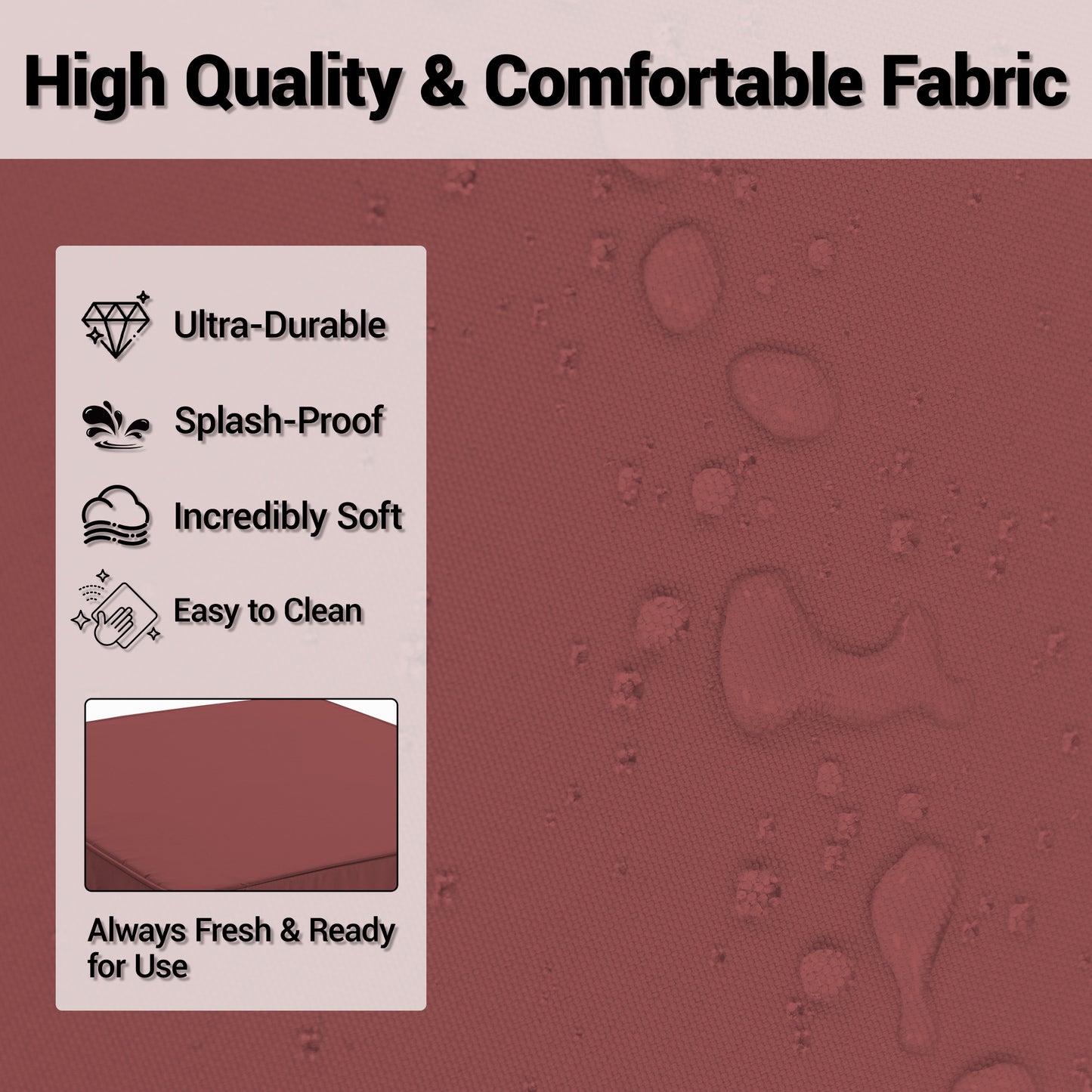 DELMANGO Outdoor Replacement Cushions 14-Piece Deep Seat Water-Resistant Patio Furniture Cushions for 6-Seat Sectional Rattan Sets, Red