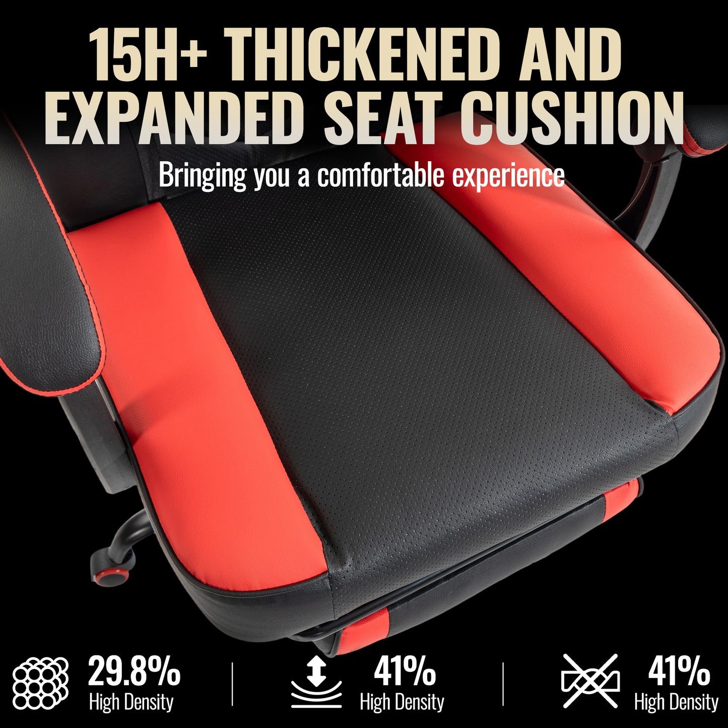 Delmango Gaming Chair 350lb Weight Capacity with Footrest, Big & Tall Ergonomic Office Chair for Adults with Oversized Headrest and Lumbar Pillow, Computer Chair Gaming for Office£¨Red£©
